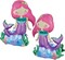 Self-Standing Mermaid Balloons for Little Mermaid Birthday Decorations Mermaid Party Supplies Mermaid Foil Balloon